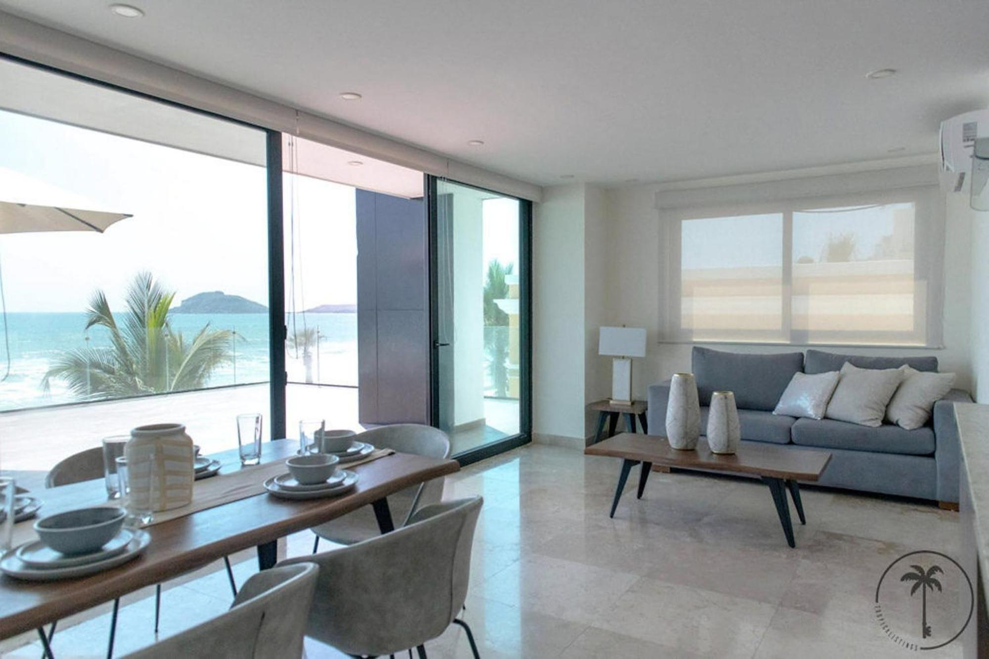 마사틀란 Terraza Con Vista Al Mar Y A Atardeceres 아파트 외부 사진