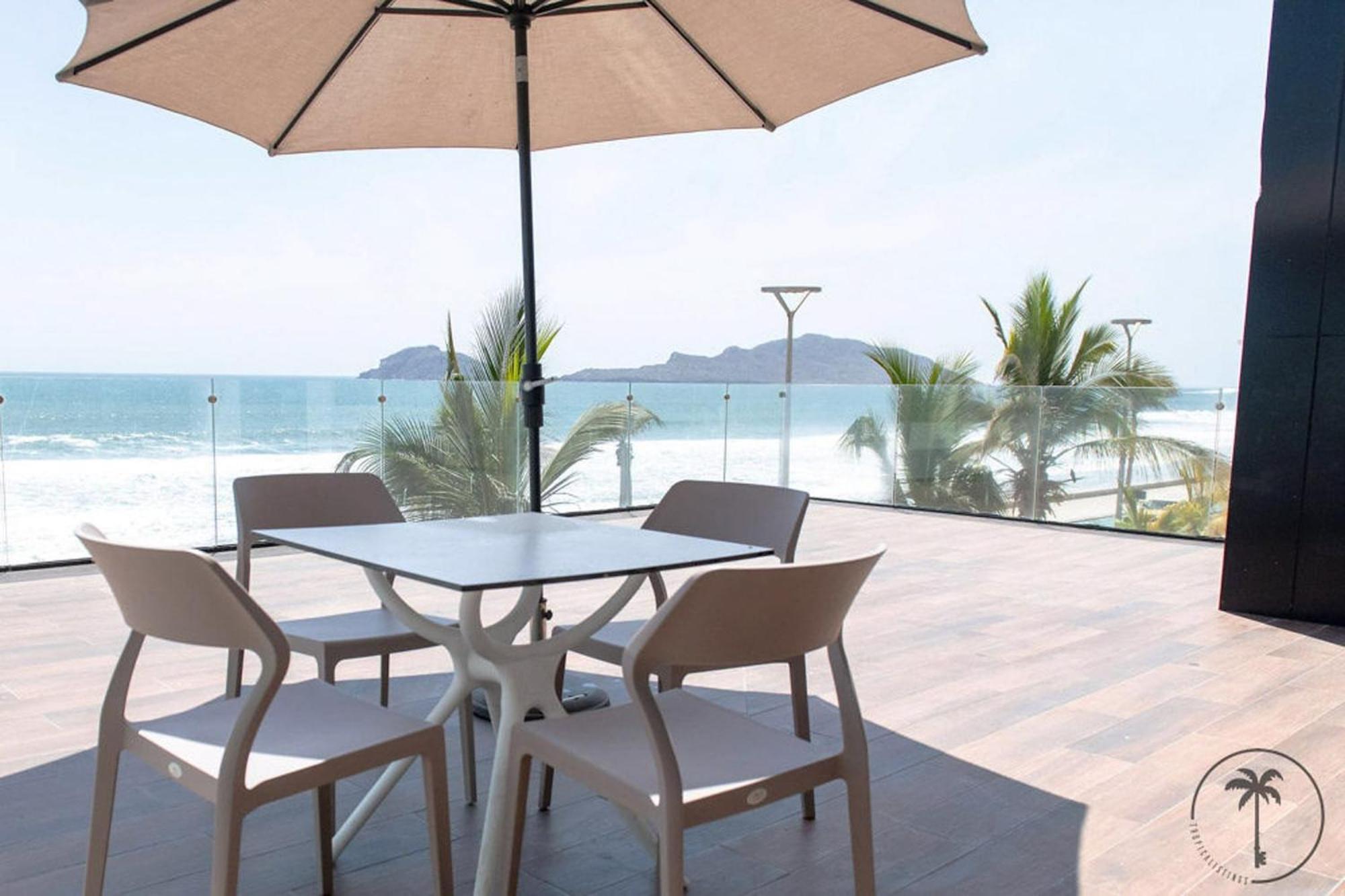 마사틀란 Terraza Con Vista Al Mar Y A Atardeceres 아파트 외부 사진