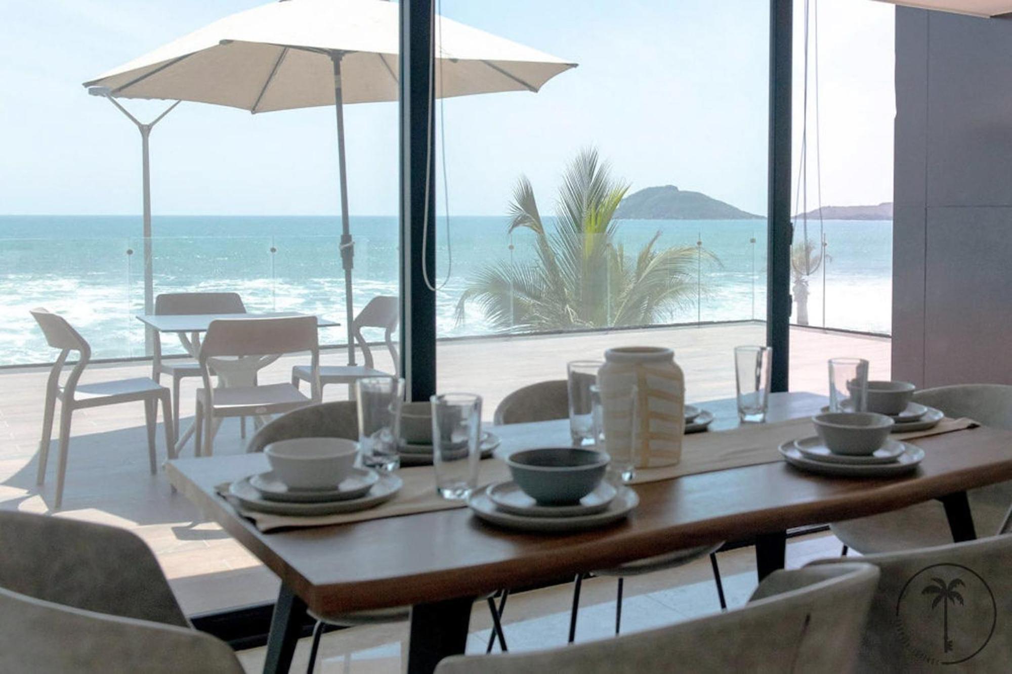 마사틀란 Terraza Con Vista Al Mar Y A Atardeceres 아파트 외부 사진